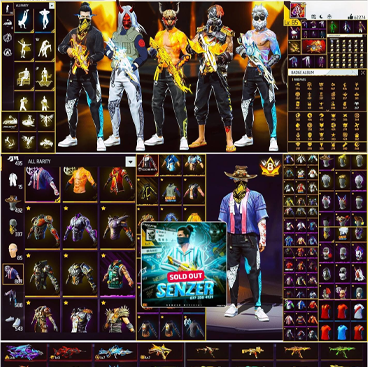 Full account inventory — skins, outfits and weapons